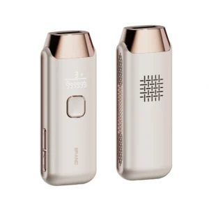 Before and after images of Ice Cooling Painless Hair Removal Device